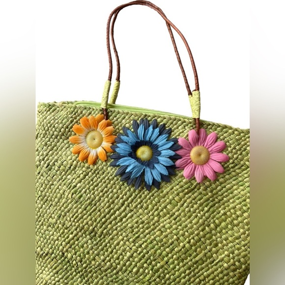 Y2K Floral Straw Purse - Picture 2 of 4